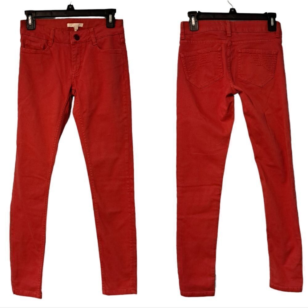 Maje Broder Tomette Skinny Jeans Size 24 Red NWT
